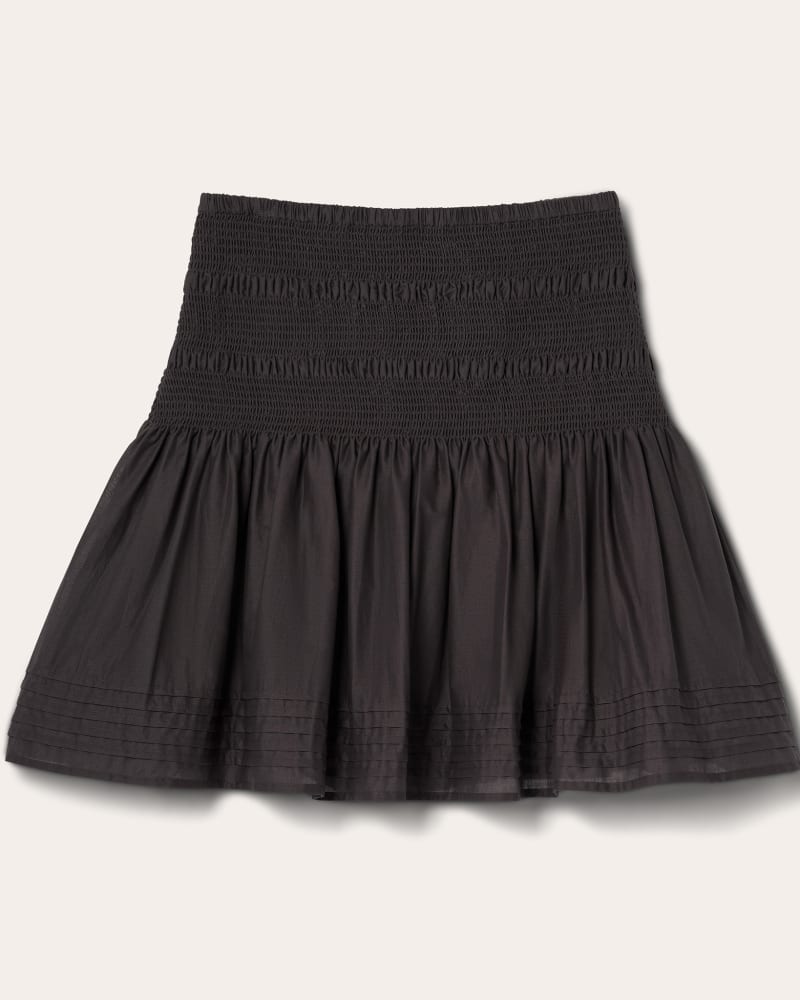 Front of a size L Duras Skirt in Graphite by Merlette. | dia_product_style_image_id:319944